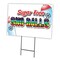 Signmission Sno-balls Sugar Free Yard & Stake outdoor plastic coroplast window, C-2436-DS-Sno-Balls Sugar Free C-2436-DS-Sno-Balls Sugar Free - alternate 1